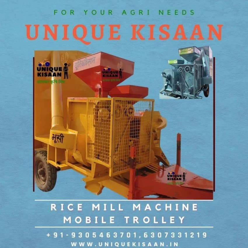 Unique Kisan 35 HP Automatic Mobile Tractor Operated Rice Mills