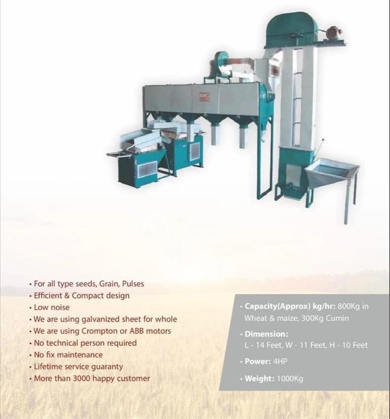 Automatic WHEAT CLEANING MACHINE, 800 KG