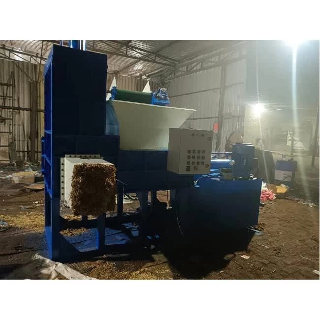 Rice husk baling machine