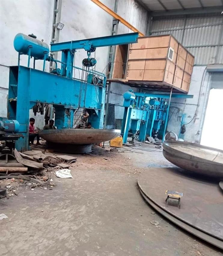 Dish End Hydraulic Press, For Industrial, Capacity: 100-2000 Tons