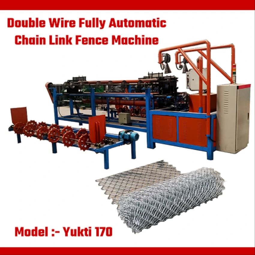 Double Wire Fully Automatic Chain Link Fence Machine