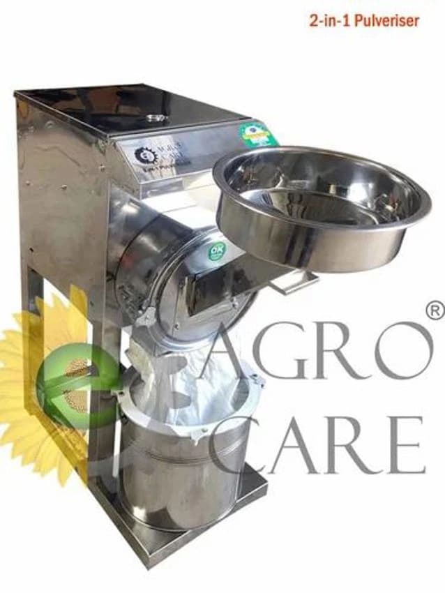Stainless Steel Pulverizer 2 Hp (2 in 1), For Spices Grinding, Capacity: 15-20 Kg
