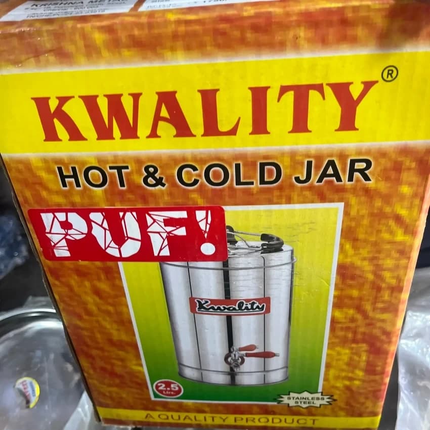 Kwality Stainless Steel Tea Hot Cold Jar