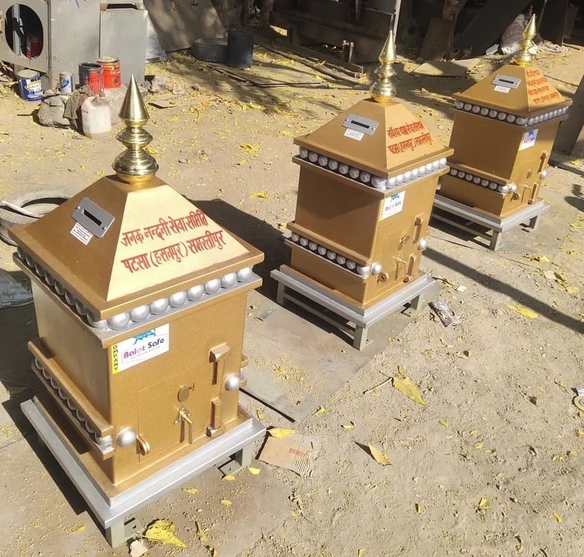Stainless Steel For Temple Fire Proof Donation Box