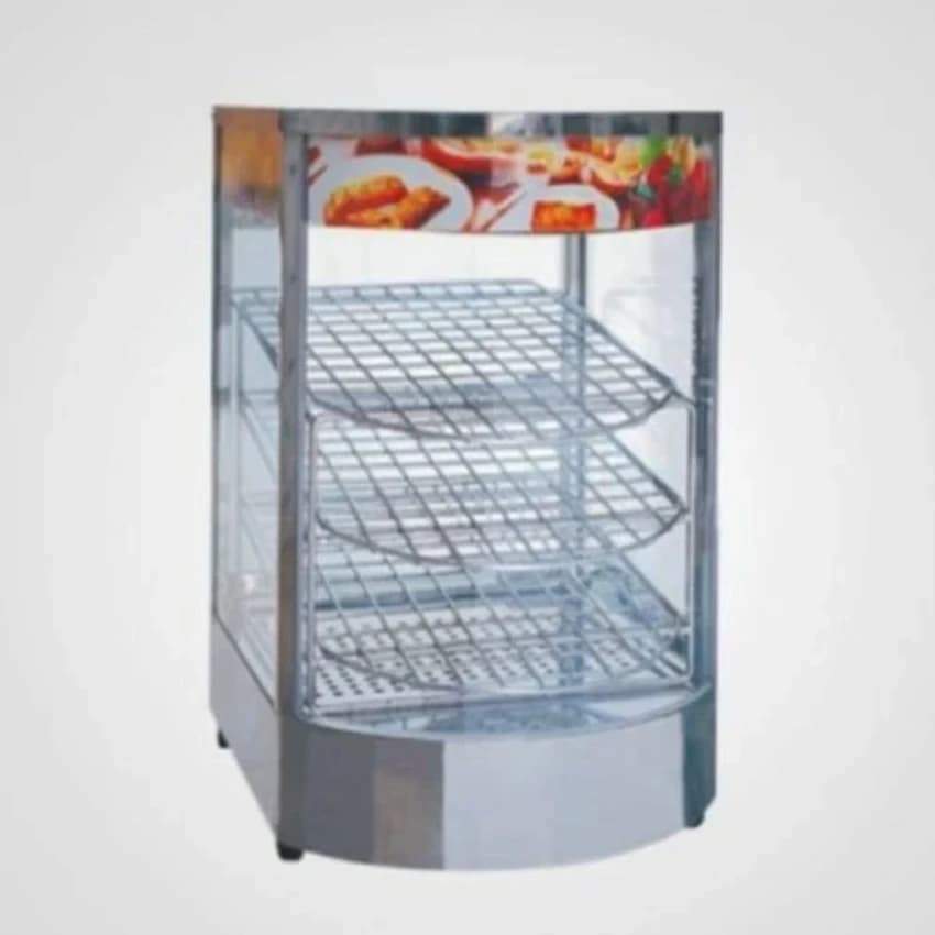 850 W Stainless Steel and Glass Glass Food Warmer, Size/Dimension: 350mm*425mm*700mm