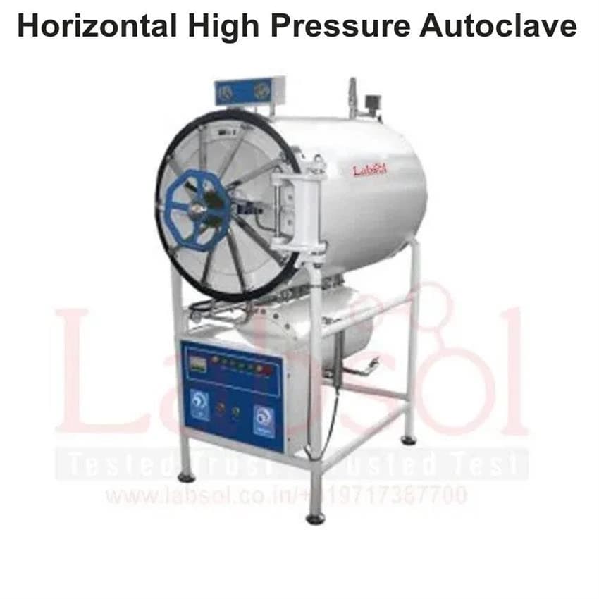 Labsol Stainless Steel Horizontal High Pressure Autoclave