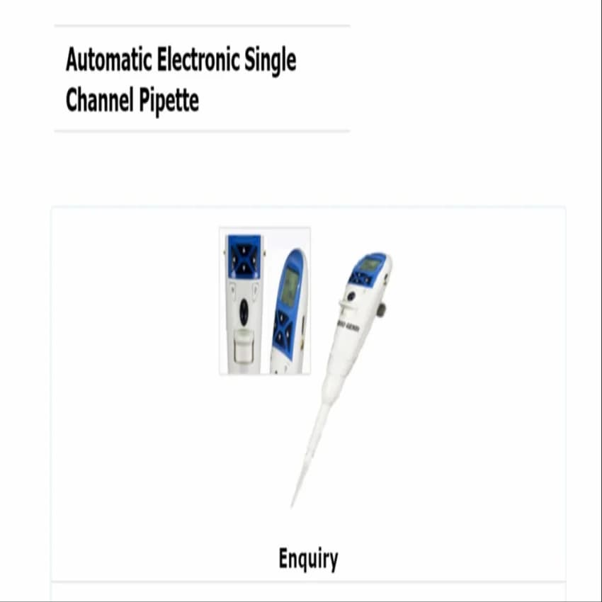 Plastic Electronic Pipette, For Chemical Laboratory, Capacity: 1000 ul