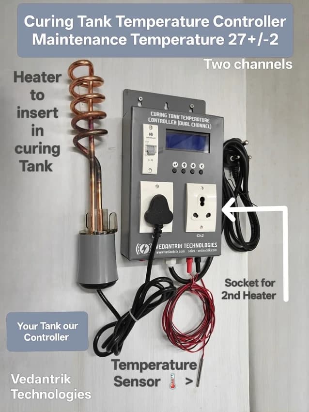 Concrete Curing Tank temperature controller, Automation Grade: Automatic, 36 Moulds