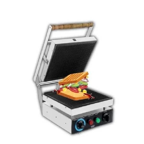MICROACTIVE® Professional Sandwich Grill/Panini/Toast with 2000 Watts & Non-Stick Plates - Heavy Duty (6 Sandwich - 15 x 15inch Plate)