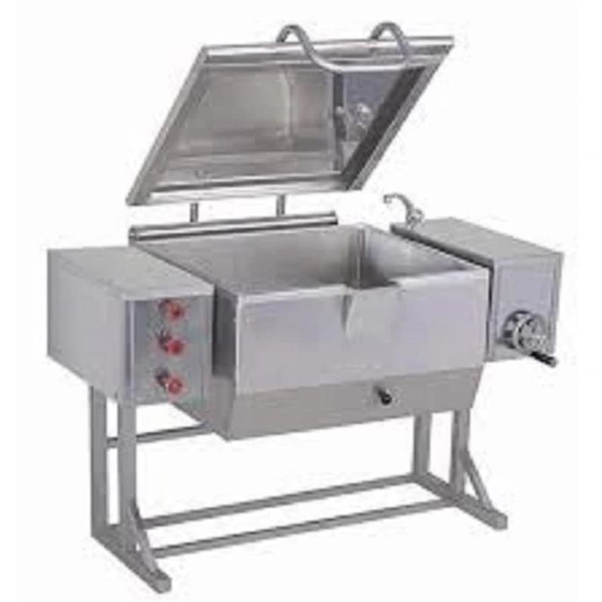 Tilting rice bratt pan