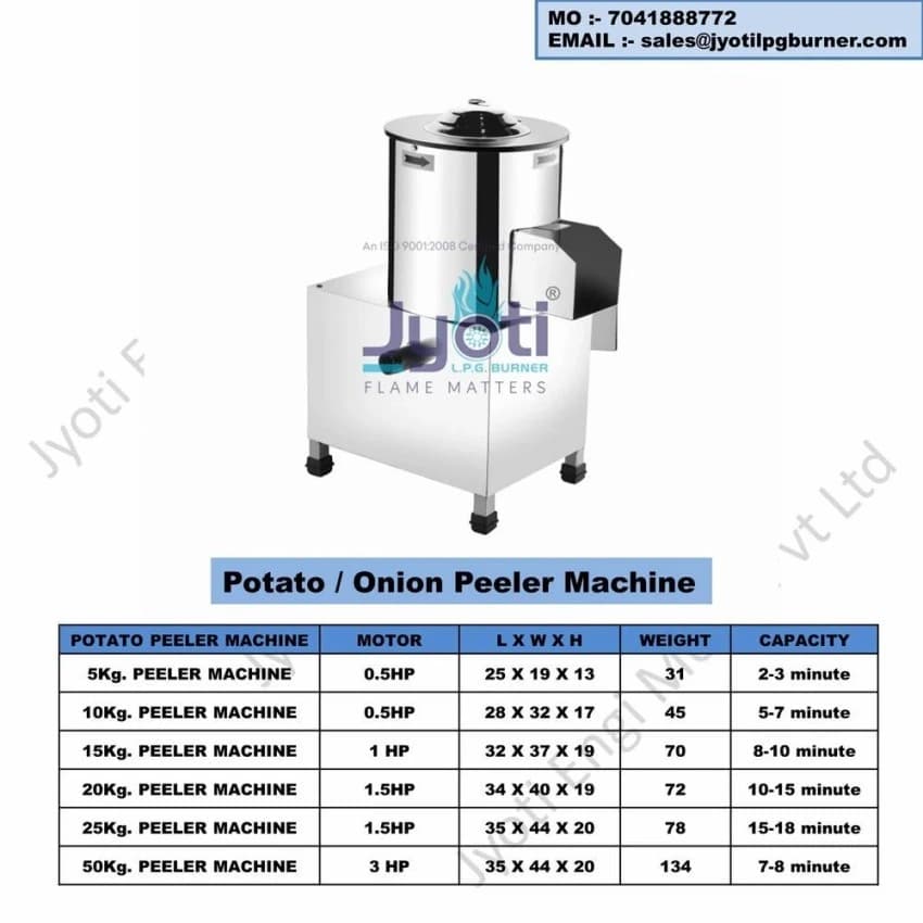 Semi Automatic Stainless Steel Onion And Potato Peeler, Capacity(Kg/Hr): 50 kg/hr
