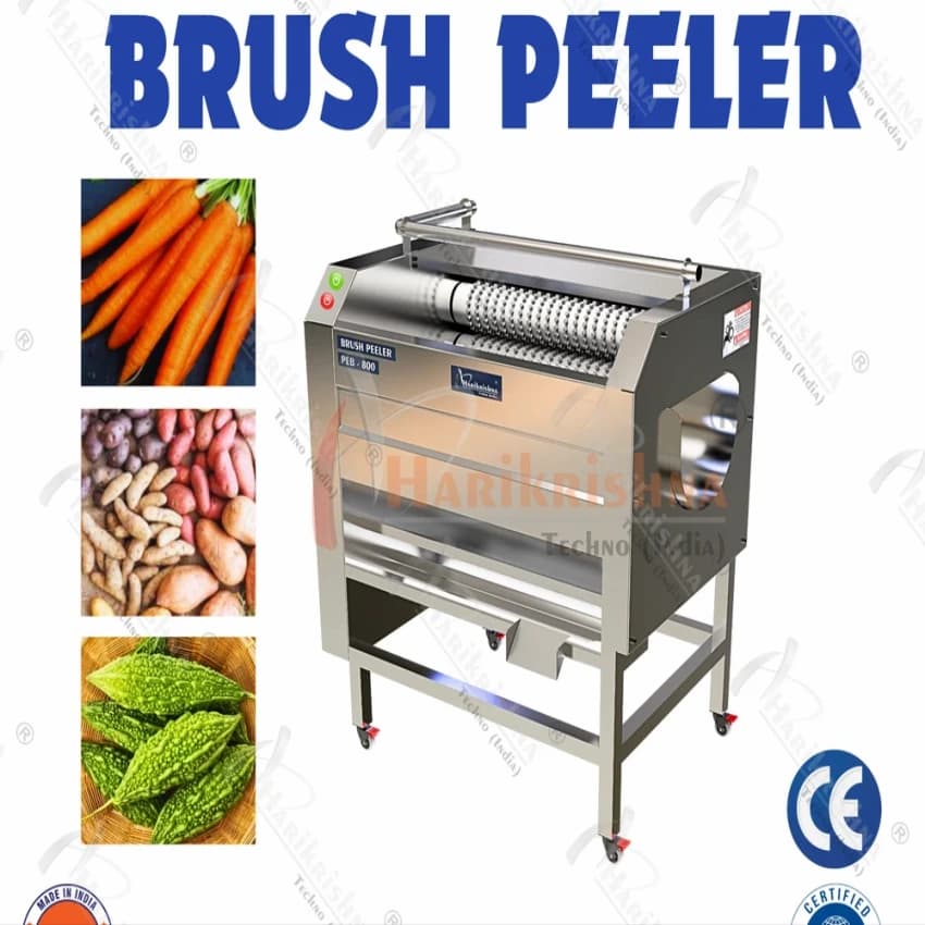 Stainless Steel Potato Brush Roller Peeler Machine