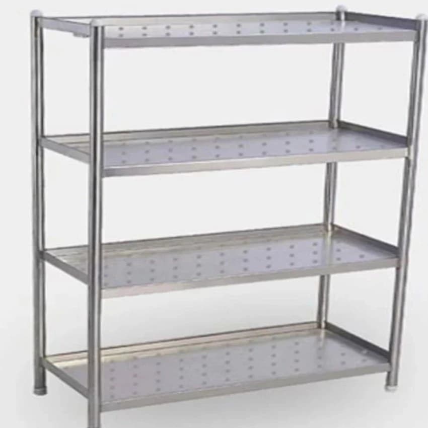Square 4 Shelves Stainless Steel Kitchen Dish Rack, Size/Dimensions: Standard