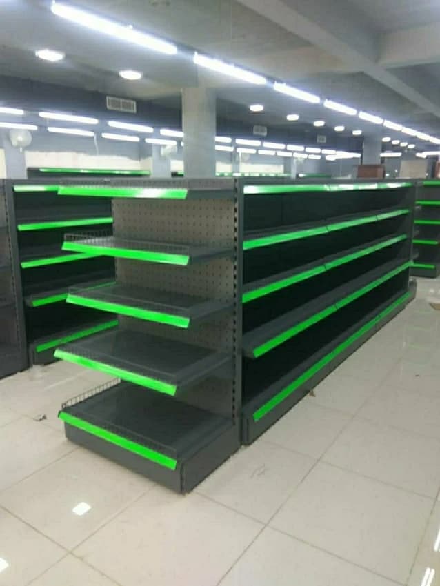 Stainless Steel Double Sided Supermarket Rack