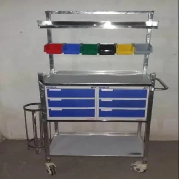 SS Crash Cart Trolley