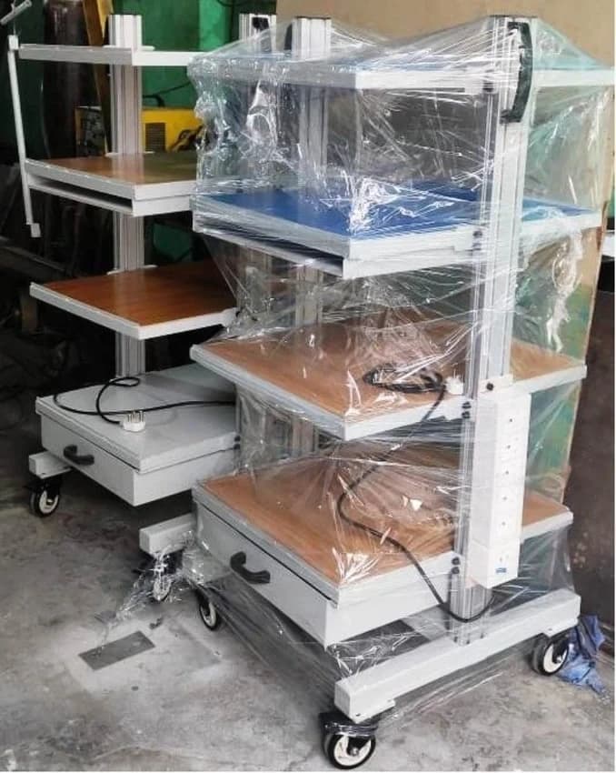 White Stainless Steel Medical Equipment Trolley, Model Name/Number: Supreme, Size: 500mm To 2000mm