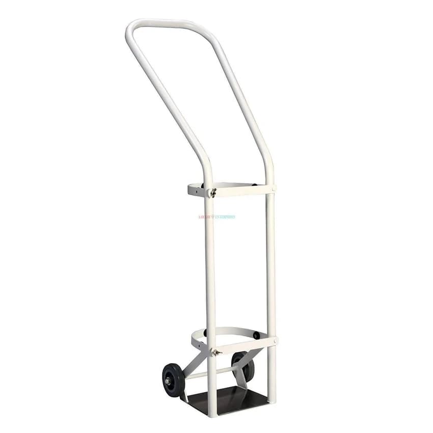 Sai Life White Hospital Oxygen Cylinder Trolley