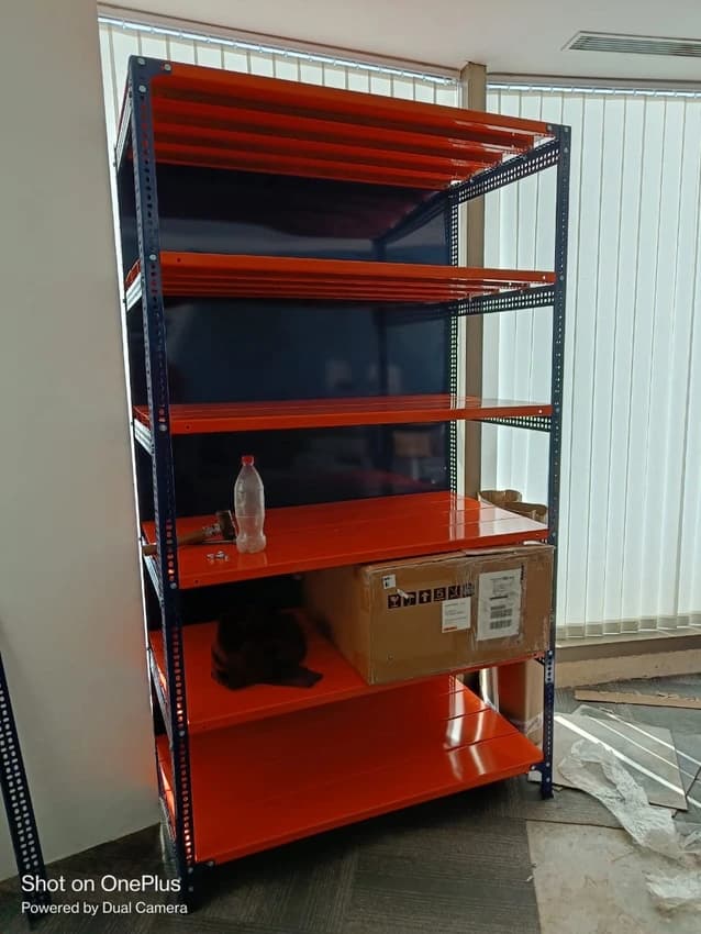 Ms steel Slooted Angle Rack, Load Per Layer: 50 Kg