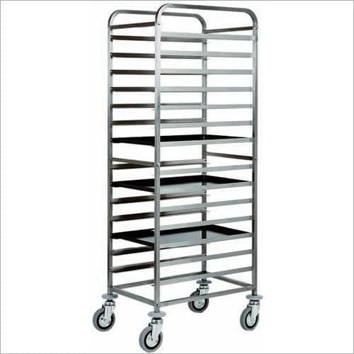 SS Tray Rack Trolley, Capacity: 400 - 500 Kg