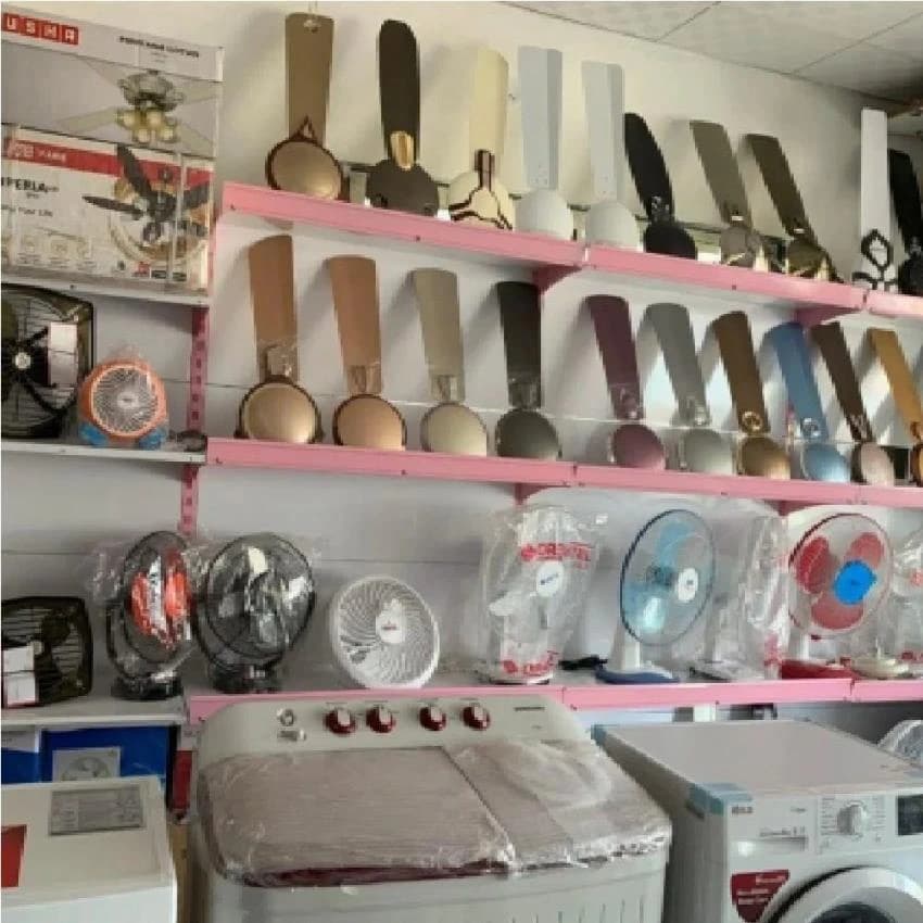 Mild Steel Electronic Appliance Display Rack, For Supermarket