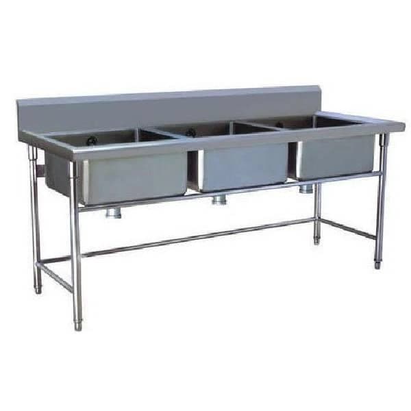 Three Sink Dishwashing Unit
