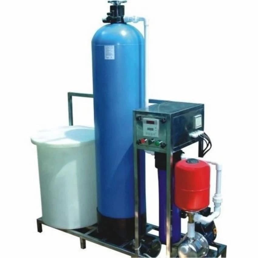 Semi-Automatic 1000 LPH Softener Water Plant, For Industrial