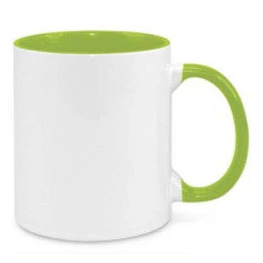 UVAJ Ceramic 3 Ton Green Mug, Size: 9 Cm(height), Capacity: 325 Ml