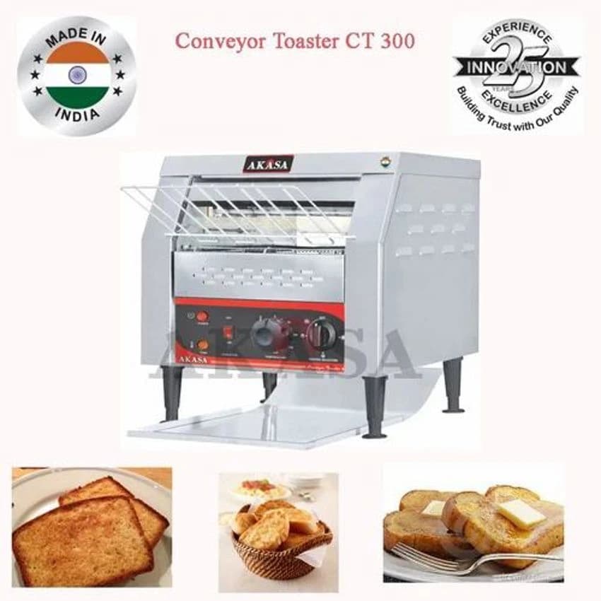 Akasa Indian Conveyor Toaster 150 Slices / Hr., Toasting