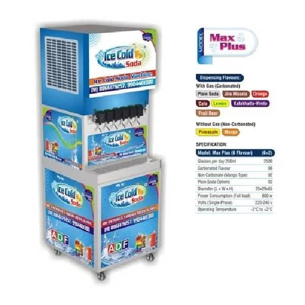 6 + 2 Flavour Soda Machines