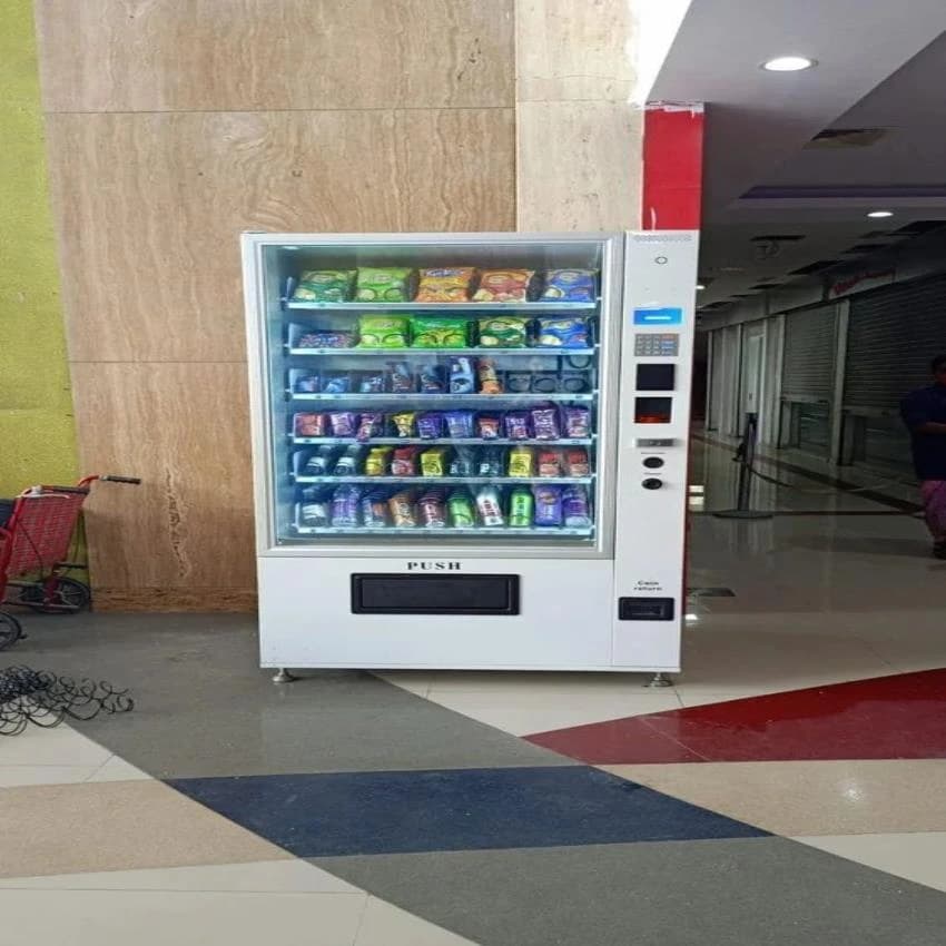 Automatic Cold Drinks Snacks Vending Machine, Note And Coin