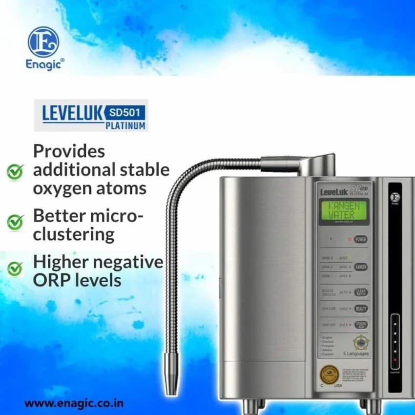 500 LPH Kangen Water Purifier, For Household, Laveluk Jr Iv