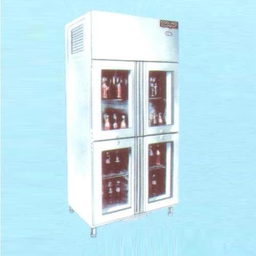 Silver Cooling Equipment Four Door Display Cooler, Electic, Compressor Refrigerator