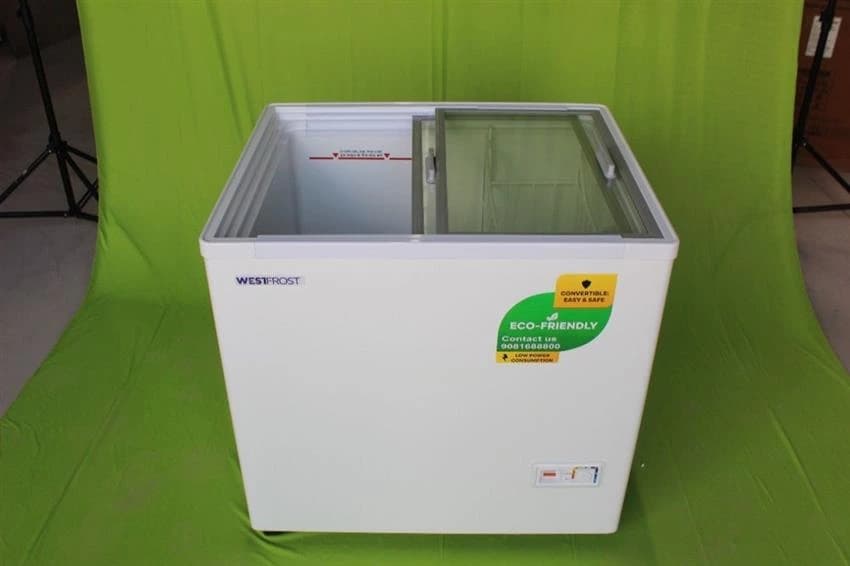 Capacity: 214 Number of Doors: 2 Glass Top Deep Freezer, 815X682X775