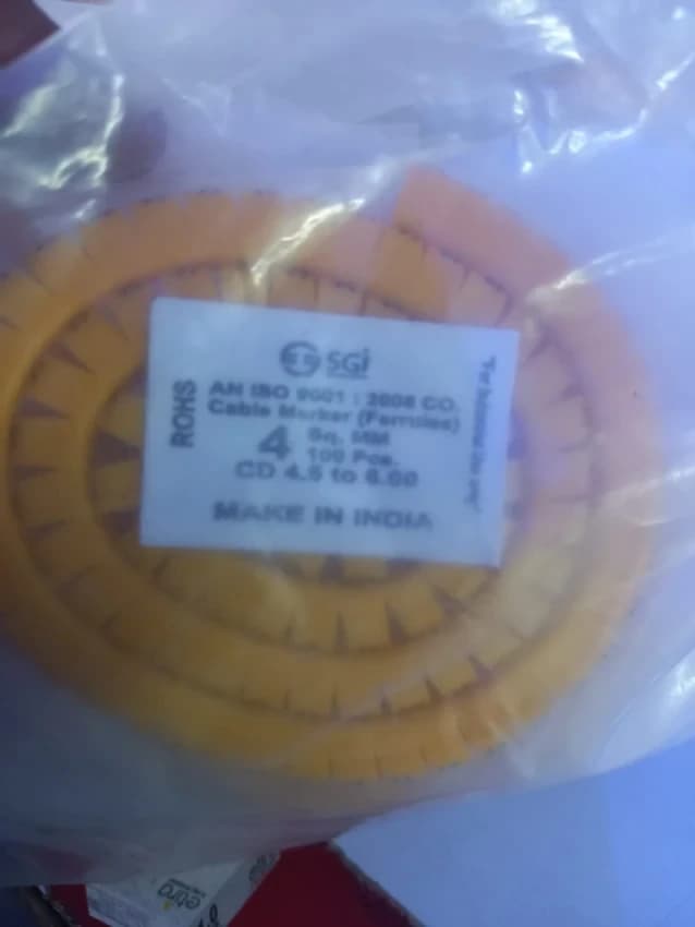 Golden Pvc Ferrule, Size: 4MM