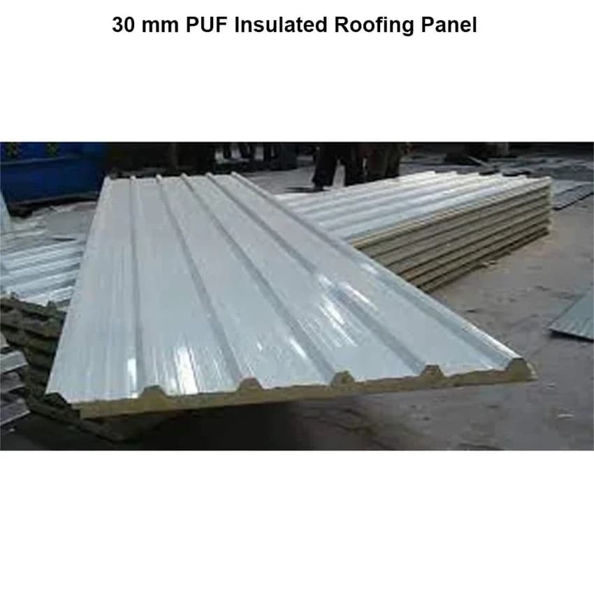 Color Coated 30 mm PUF Insulated Roofing Panel
