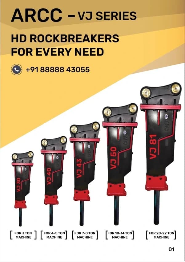 HYDRAULICS ROCK BREAKERS, Model Name/Number: SB 41