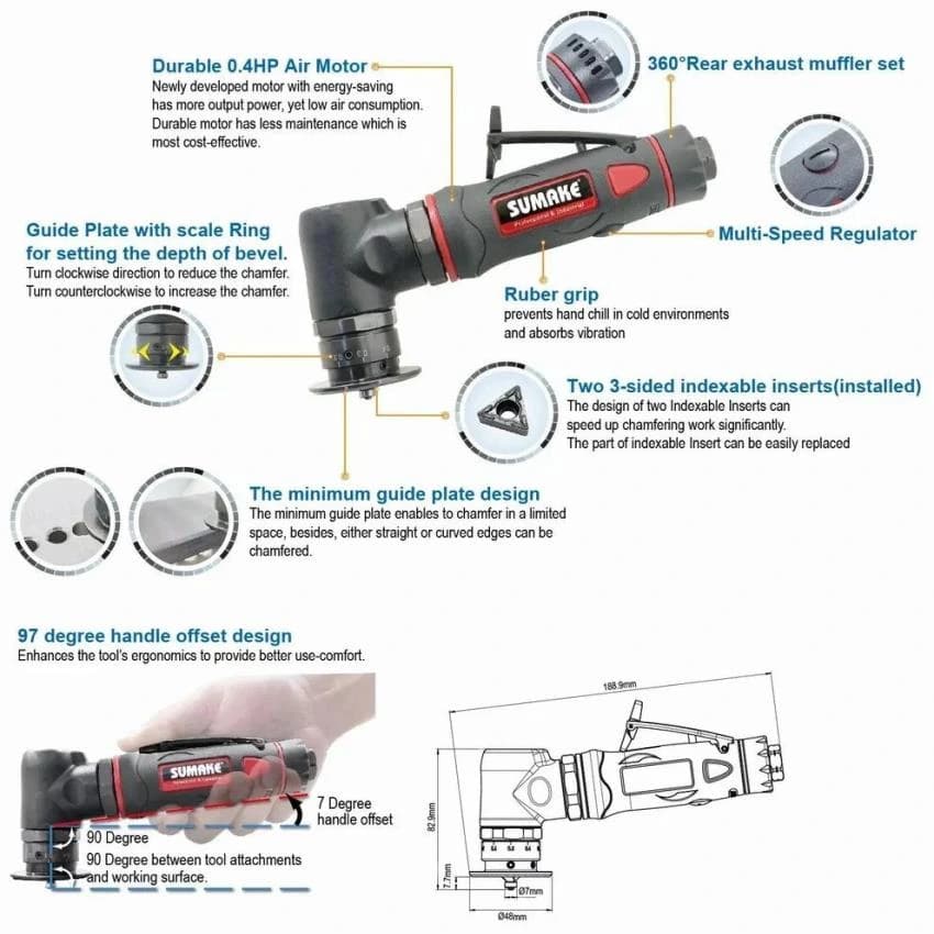97 DEGREE HANDLE OFFSET DESIGN ST-CM110 SUMAKE MAKE, 1/2 Inch, 36 W
