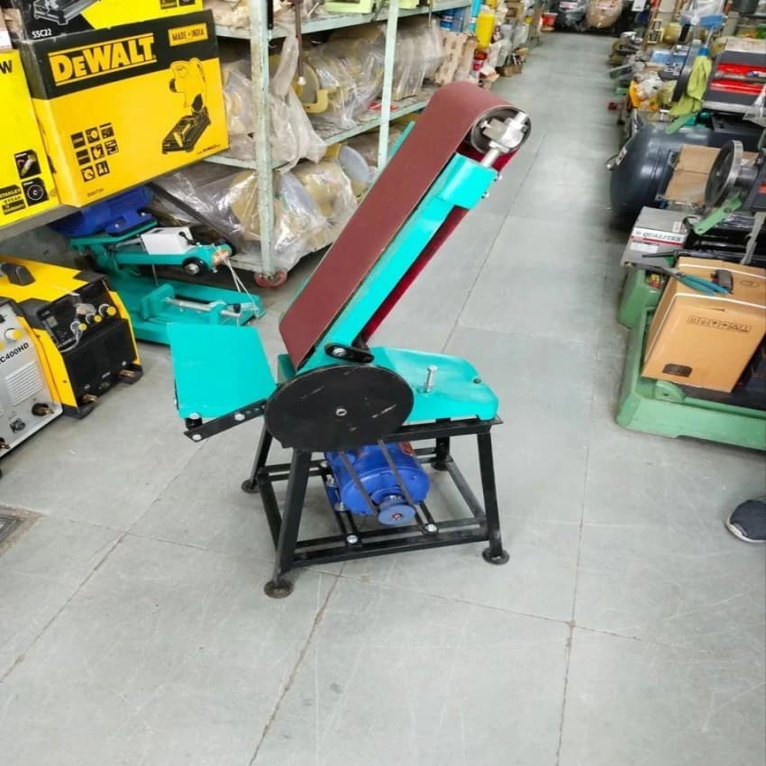 Belt and Disc Sander Grinder with Motor and Stand Set
