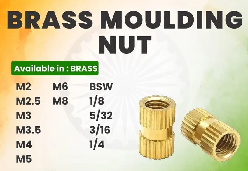 Brass Round Insert Moulding Nut