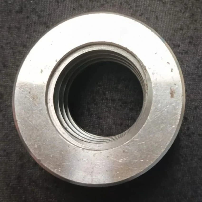 Round Drilling 3 Mm Stainless Steel CNC Machin Nut, Size: 2.5inch (diameter)
