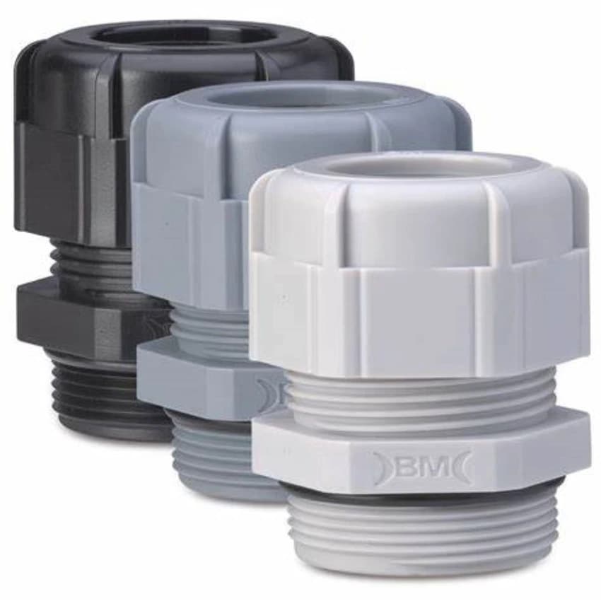Grey,White And Black Nylon PG Cable Gland, IP55, 13-18 Mm