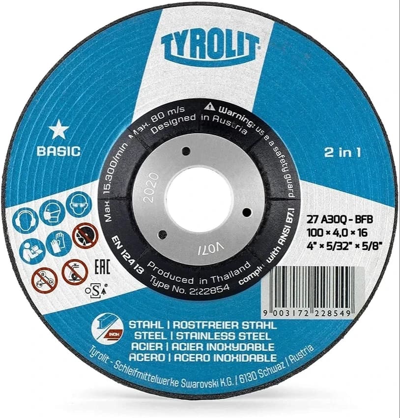 Tyrolit 4 Inch Grinding Wheel
