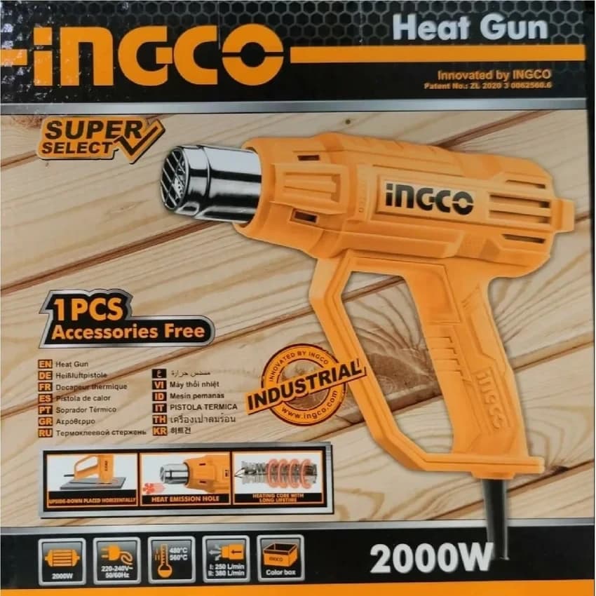 0.780 Grms INGCO HG200028 HEAT GUN, 2000 Walt
