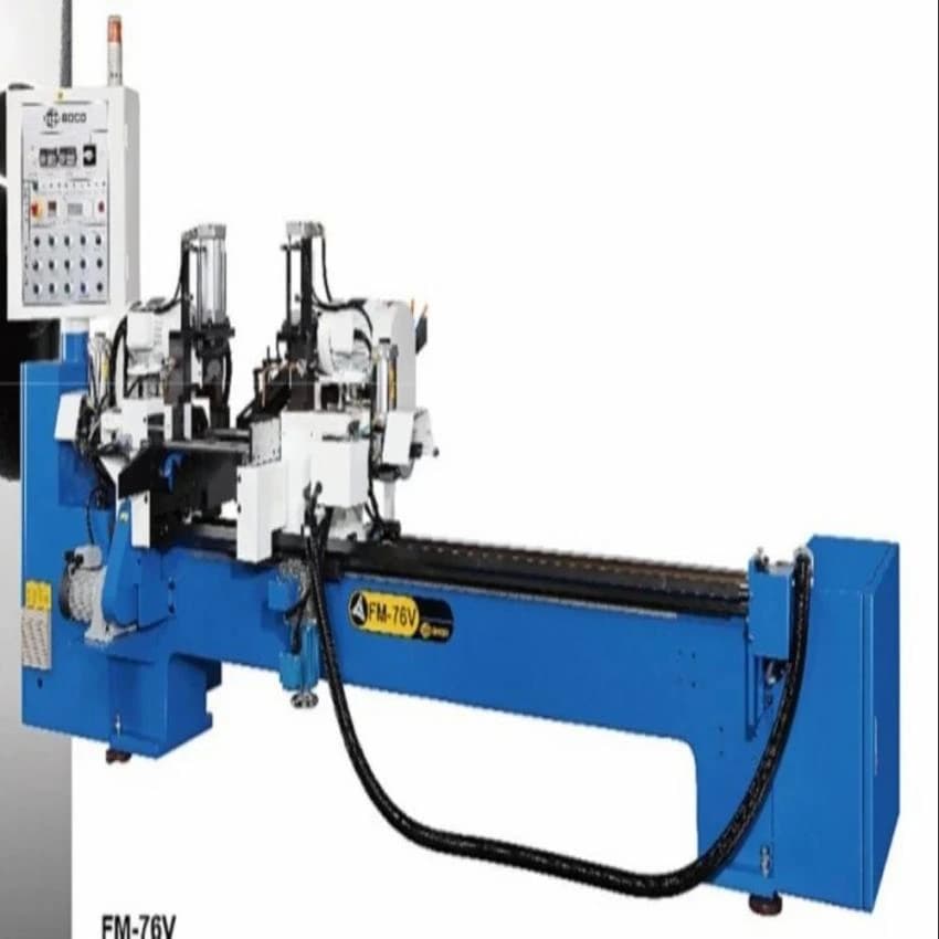 Steel Double Tube End Chamfering and Length Measuring Machine, Model No.: FM-76V