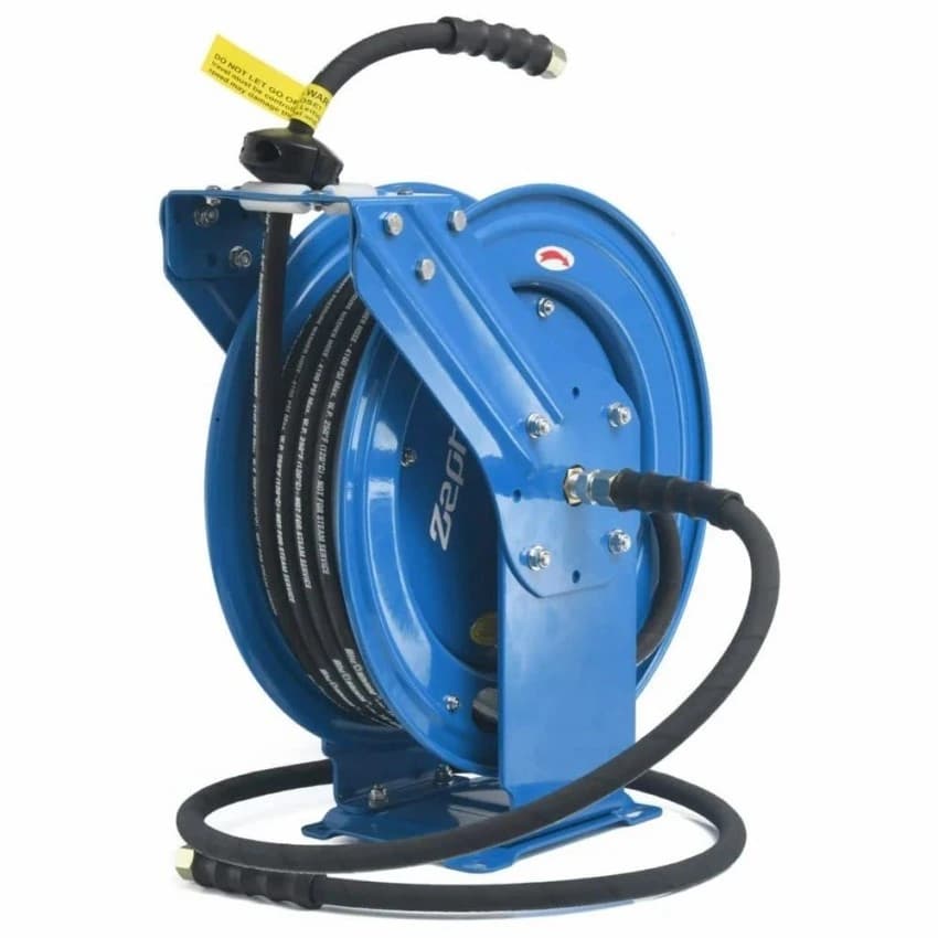 Zephyr Auto-Retractable Pressure Washer Hose Reels 6mm X 15m Dual Arm Heavy Duty (ZPW0615DA)