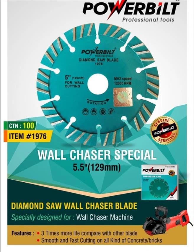 Wall Chaser Blade 5.5"129mm for Wall Grooving