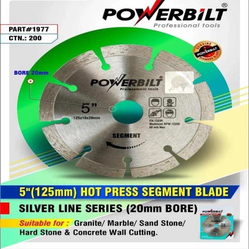 5 Inch Powerbilt 5"" Wall / Granite Cutting Blade