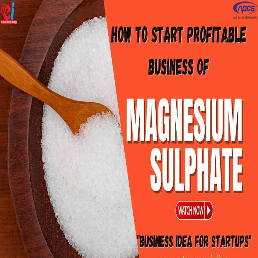 Detailed Project Report On Magnesium Sulphate Manufacturing Business