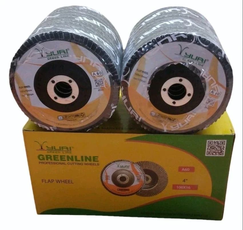 Flap Wheel 100 mm x 16 mm / 60 Grit (Pack of 20 Pcs), 4 Inch