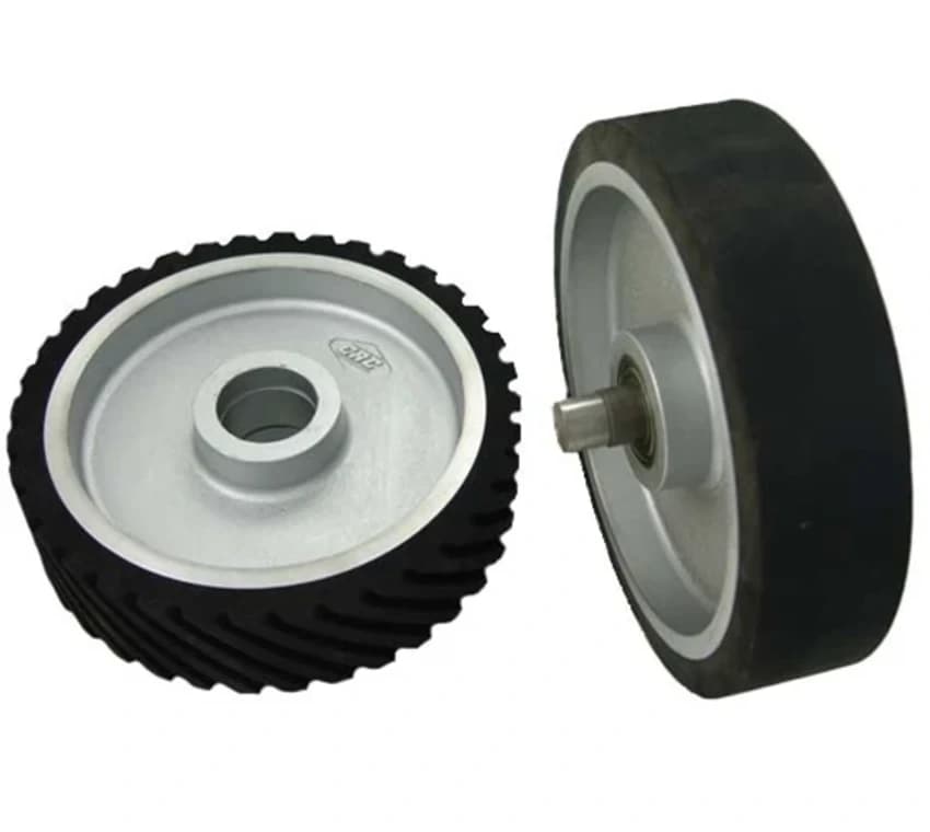 Brown RUBBER Belt Grinding Contact Wheel, For Heavy Duty Work